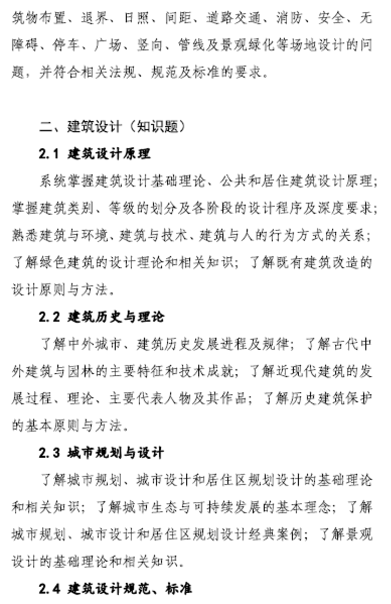 大事件！9門變6門！一級(jí)注冊(cè)建筑師考試大綱（21版）發(fā)布，2023年執(zhí)行！